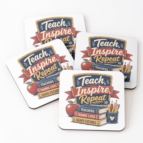 Item preview, Teacher Teach Inspire Repeat Motivational Slogan gift for Teachers and Educators 2 designed and sold by LD ART.