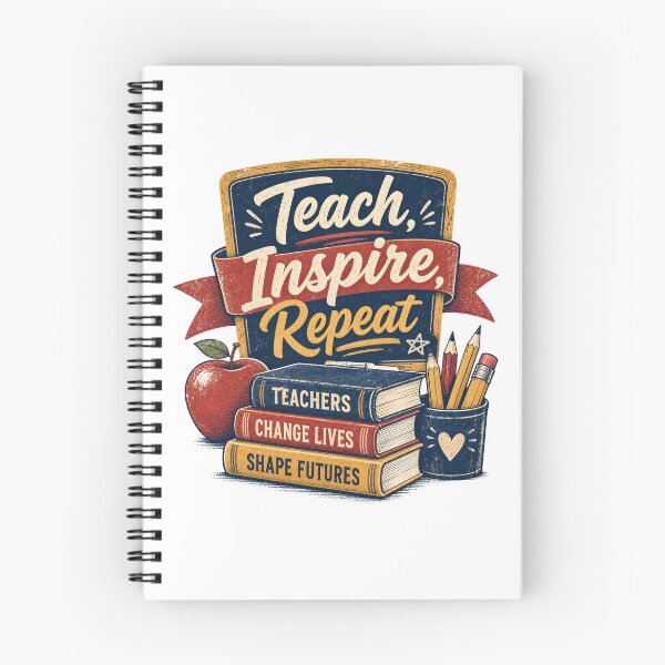 Item preview, Teacher Teach Inspire Repeat Motivational Slogan gift for Teachers and Educators 2 designed and sold by LD ART.