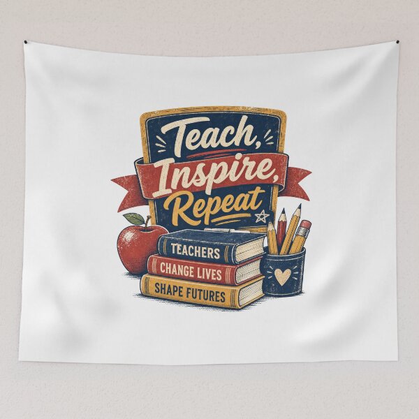 Item preview, Teacher Teach Inspire Repeat Motivational Slogan gift for Teachers and Educators 2 designed and sold by LD ART.