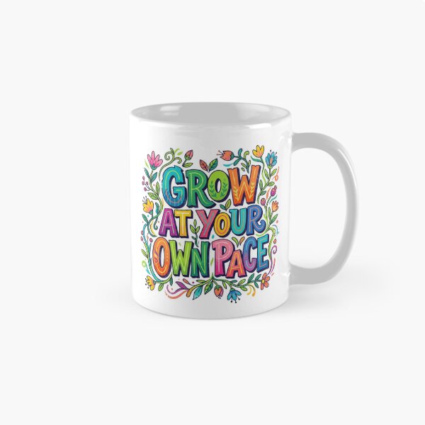 Item preview, Grow At Your Own Pace Floral Typography designed and sold by Sanan Israyilli.