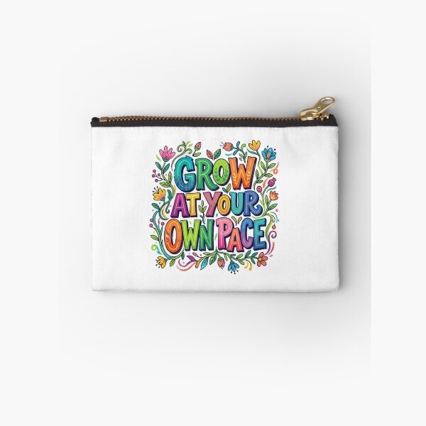Item preview, Grow At Your Own Pace Floral Typography designed and sold by Sanan Israyilli.