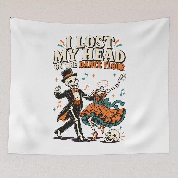Item preview, I Lost My Head on the Dance Floor Funny Skeleton Halloween. designed and sold by The-T-In-Retro.