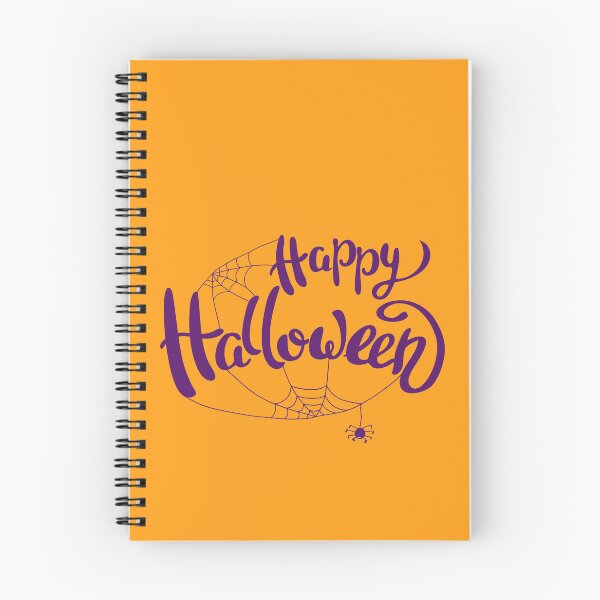 Item preview, Happy Halloween Purple Typography Spider Web Spooky Art designed and sold by SolutionsArt.