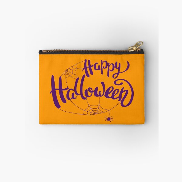 Item preview, Happy Halloween Purple Typography Spider Web Spooky Art designed and sold by SolutionsArt.