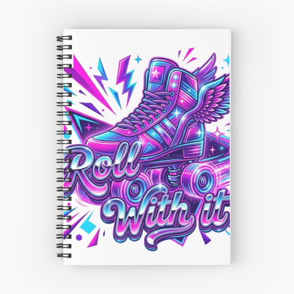 Item preview, Roll With It Neon Retro Roller Skate Art designed and sold by Sanan Israyilli.