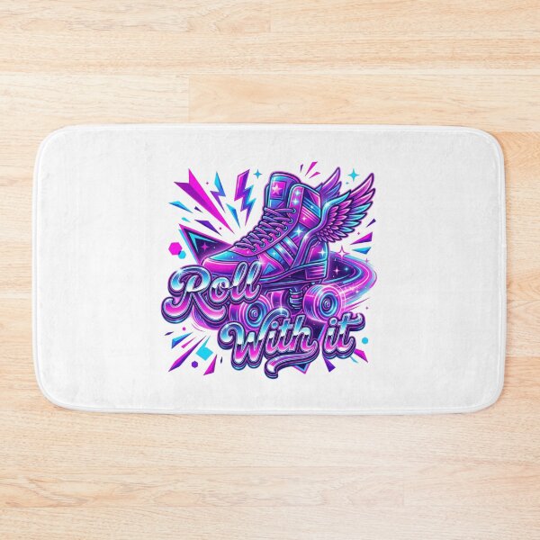 Item preview, Roll With It Neon Retro Roller Skate Art designed and sold by Sanan Israyilli.