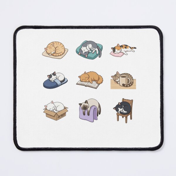 Item preview, Sleepy Cat Napping Box Slipper Cozy Cute Sticker Sheet designed and sold by mood-draftsman.