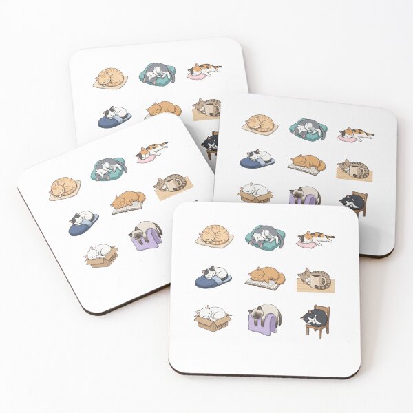 Item preview, Sleepy Cat Napping Box Slipper Cozy Cute Sticker Sheet    designed and sold by mood-draftsman.