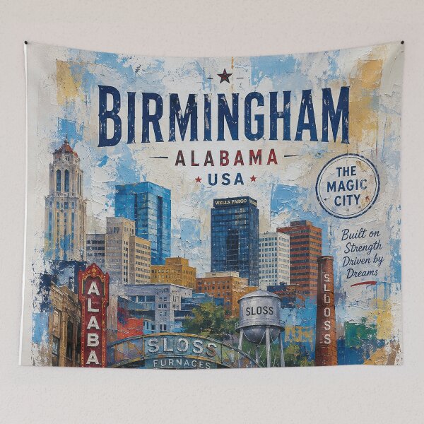 Item preview, Birmingham Postcard, Alabama – Beautiful City in the United States of America. designed and sold by GalleryKauffeld.