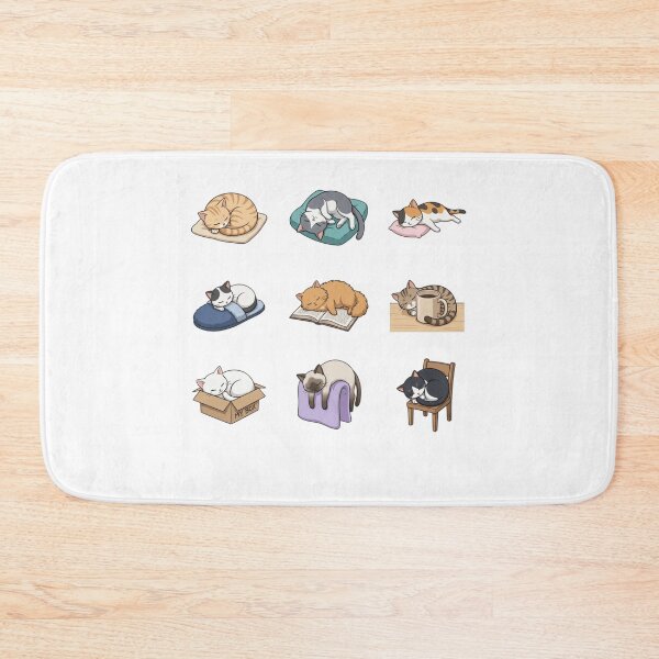 Item preview, Sleepy Cat Napping Box Slipper Cozy Cute Sticker Sheet    designed and sold by mood-draftsman.