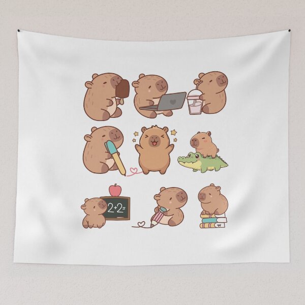 Item preview, Chibi Kawaii Capybara Cute Illustration designed and sold by Amazing Design Store.