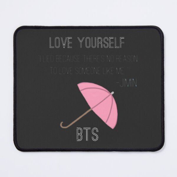 Item preview, Love Yourself Inspirational Quote Design Featuring Jimin designed and sold by AhsanSaleem760.