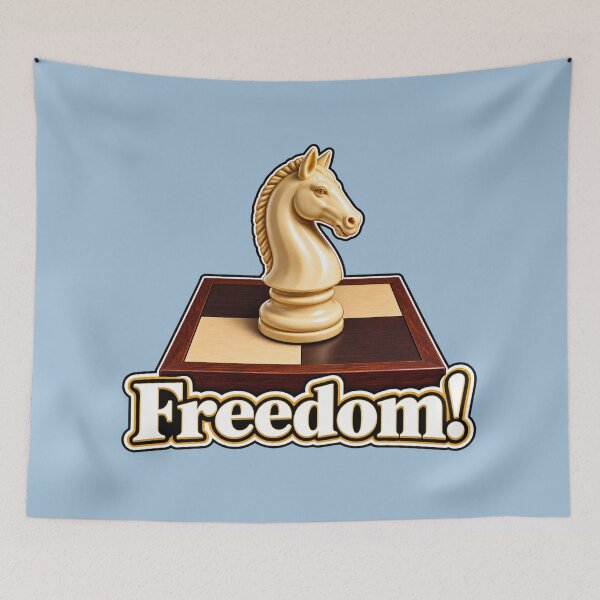 Item preview, Chess Knight Freedom – Funny Trapped Knight Chess Design designed and sold by RaulWeirdAndFun.