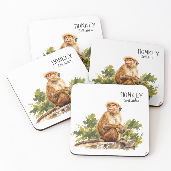 Item preview, Sri Lankan Toque Macaque Monkey designed and sold by IslandWild Co.