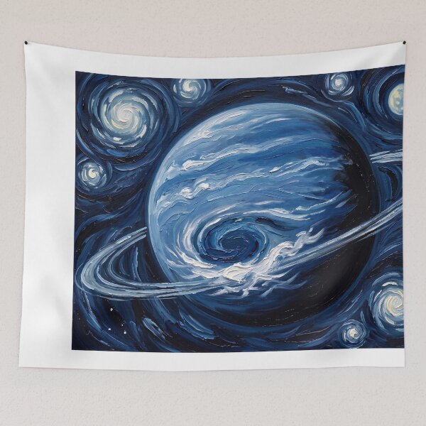 Item preview, Neptune Starry Night Space Landscape designed and sold by Bad-Decisions-Designs.