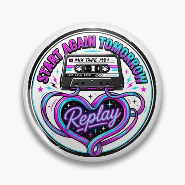 Item preview, Start Again Tomorrow Retro Cassette Tape Art designed and sold by Sanan Israyilli.