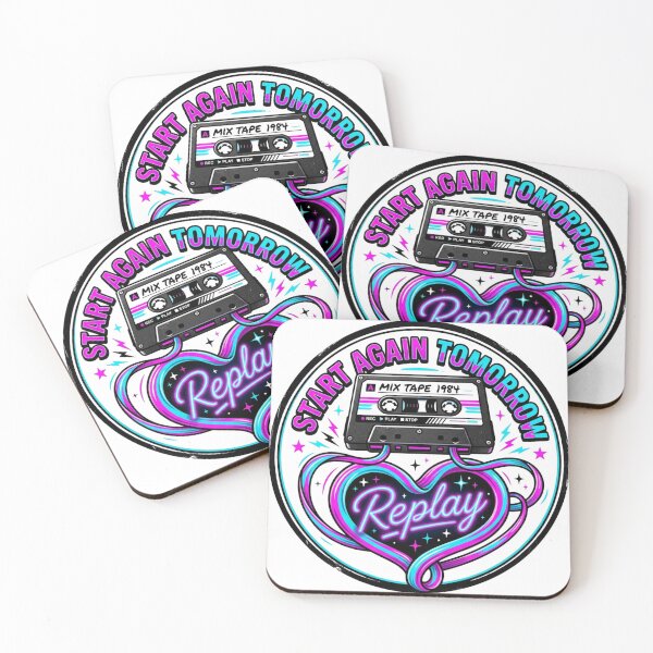 Item preview, Start Again Tomorrow Retro Cassette Tape Art designed and sold by Sanan Israyilli.