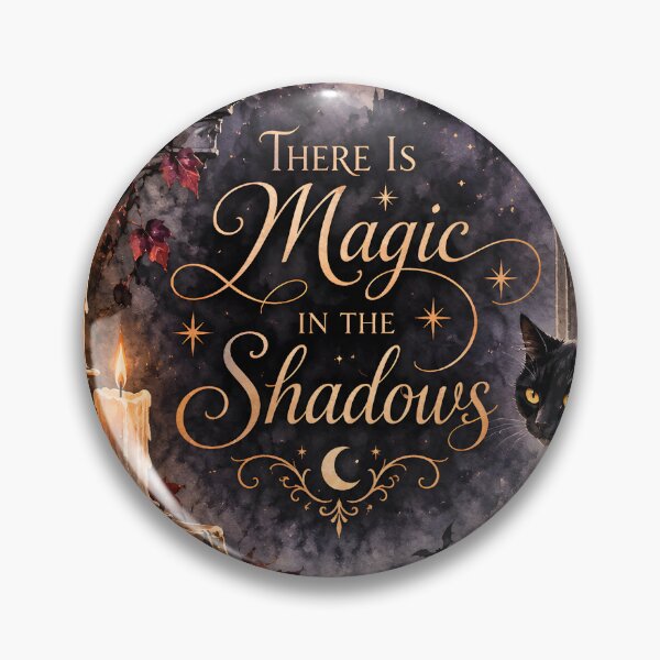 Item preview, There Is Magic in the Shadows – Gothic Raven & Black Cat Halloween Art designed and sold by blankTeeShirt.