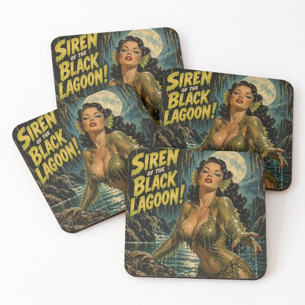 Item preview, Siren of the Black Lagoon Vintage Horror Pinup designed and sold by MissSaylor.