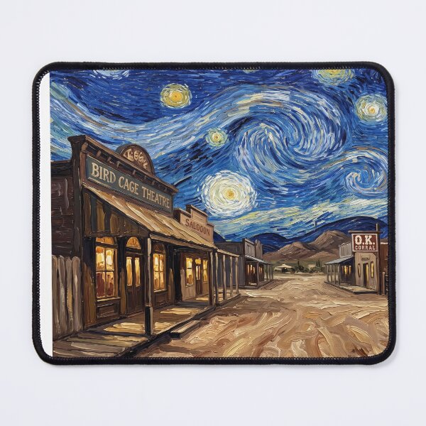 Item preview, Tombstone Arizona Starry Night Western Landscape designed and sold by Bad-Decisions-Designs.