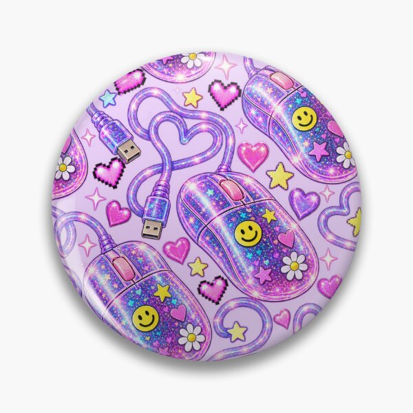 Item preview, Click With Caution – Retro Computer Mouse Y2K Design designed and sold by MetaModel Editions.