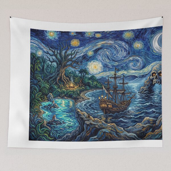 Item preview, Neverland Starry Night Fantasy Landscape designed and sold by Bad-Decisions-Designs.