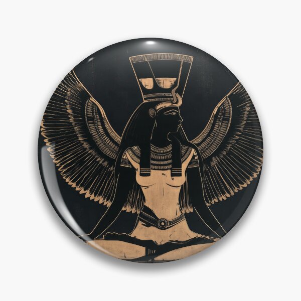 Item preview, Sacred  Gold and Black Winged Goddess - Egyptian Mythology Design designed and sold by Audra-studio.