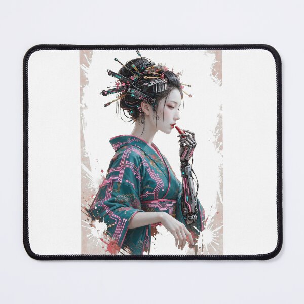 Item preview, Cyberpunk Geisha Cyborg Robotic Arming Japanese Aesthetic Art designed and sold by One City Two Children Studio.