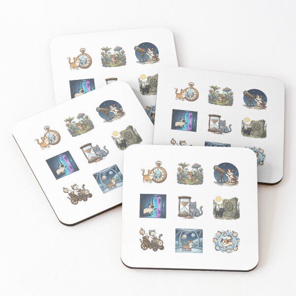 Item preview, Time Travel Cat Steampunk Portal Sci-Fi Cute Sticker Sheet    designed and sold by mood-draftsman.