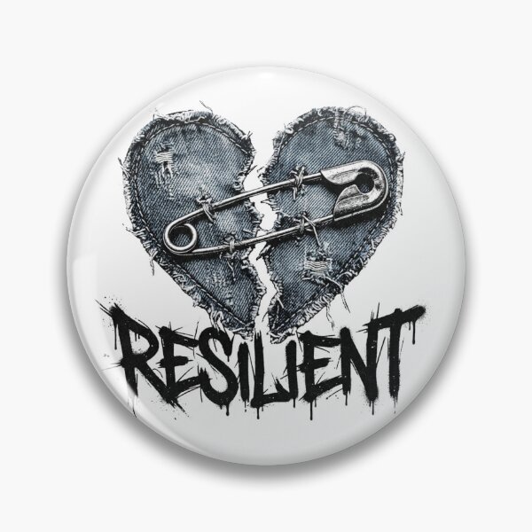 Item preview, Resilient Grunge Denim Heart Punk Art designed and sold by Sanan Israyilli.