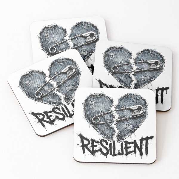 Item preview, Resilient Grunge Denim Heart Punk Art designed and sold by Sanan Israyilli.