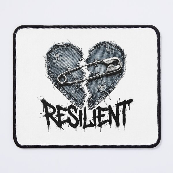 Item preview, Resilient Grunge Denim Heart Punk Art designed and sold by Sanan Israyilli.