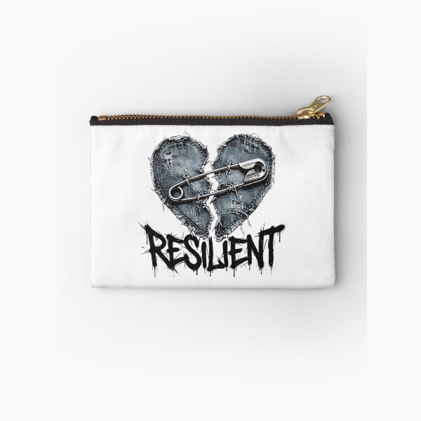 Item preview, Resilient Grunge Denim Heart Punk Art designed and sold by Sanan Israyilli.