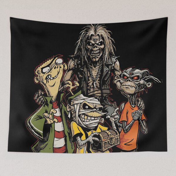 Item preview, The Three Boys and the Metal Mascot - Heavy Metal Crossover Illustration designed and sold by moosesclub.