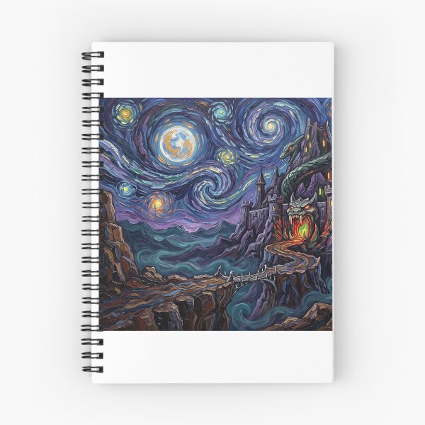 Item preview, Snake Mountain Starry Night Fantasy Landscape designed and sold by Bad-Decisions-Designs.