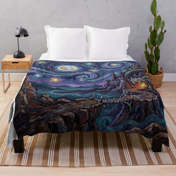 Item preview, Snake Mountain Starry Night Fantasy Landscape designed and sold by Bad-Decisions-Designs.