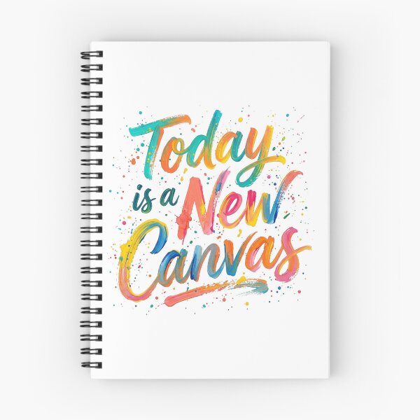 Item preview, Today Is A New Canvas Colorful Paint Quote designed and sold by Sanan Israyilli.