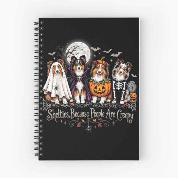 Item preview, Shelties Because People Are Creepy Halloween Dogs Funny Spooky Design designed and sold by ArcaneArtistry.