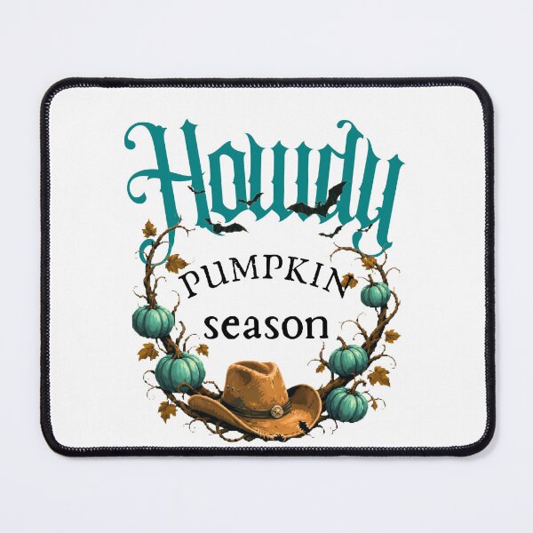 Item preview, Teal Howdy Pumpkin season, Halloween Collection designed and sold by Lillieoandco.