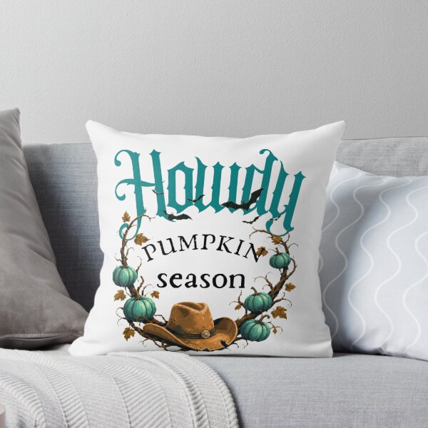 Item preview, Teal Howdy Pumpkin season, Halloween Collection  designed and sold by Lillieoandco.