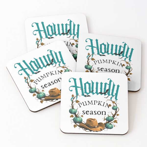 Item preview, Teal Howdy Pumpkin season, Halloween Collection  designed and sold by Lillieoandco.