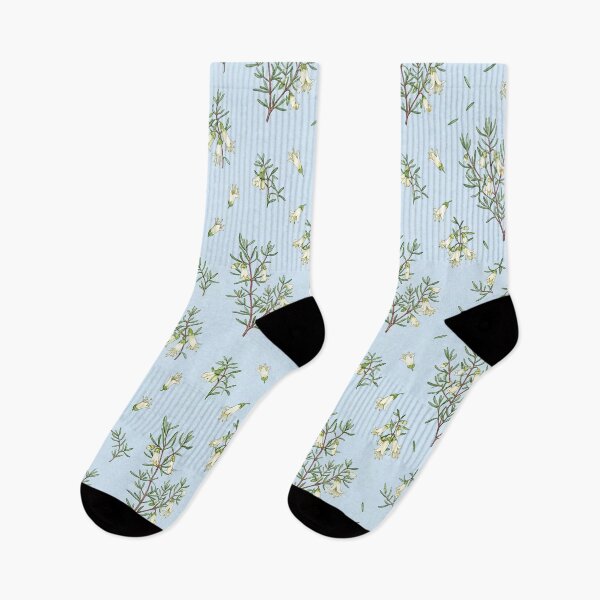 Item preview, Whispering Wildflower Shrub Pattern on Ice Blue designed and sold by Studio BC.