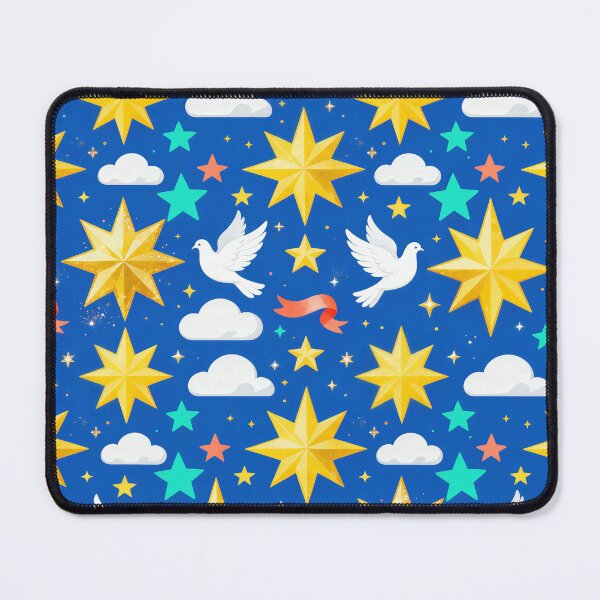 Item preview, Bright Celestial Christmas Star Dove Pattern designed and sold by Mimoshi ⭐⭐⭐⭐⭐.