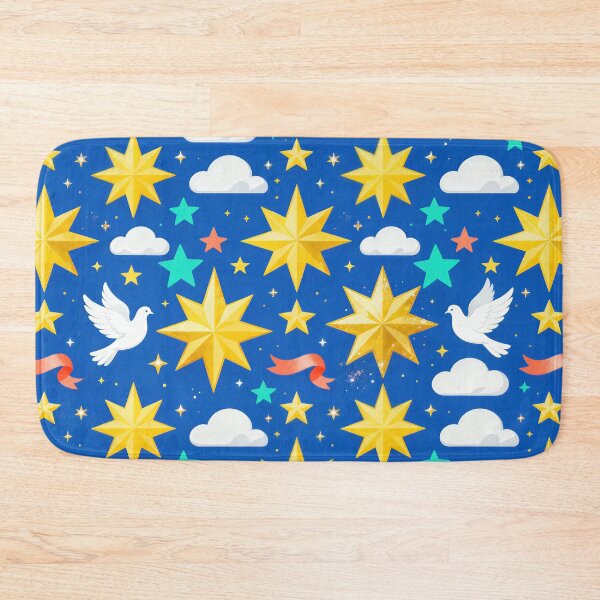 Item preview, Bright Celestial Christmas Star Dove Pattern designed and sold by Mimoshi ⭐⭐⭐⭐⭐.