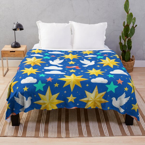 Item preview, Bright Celestial Christmas Star Dove Pattern designed and sold by Mimoshi ⭐⭐⭐⭐⭐.
