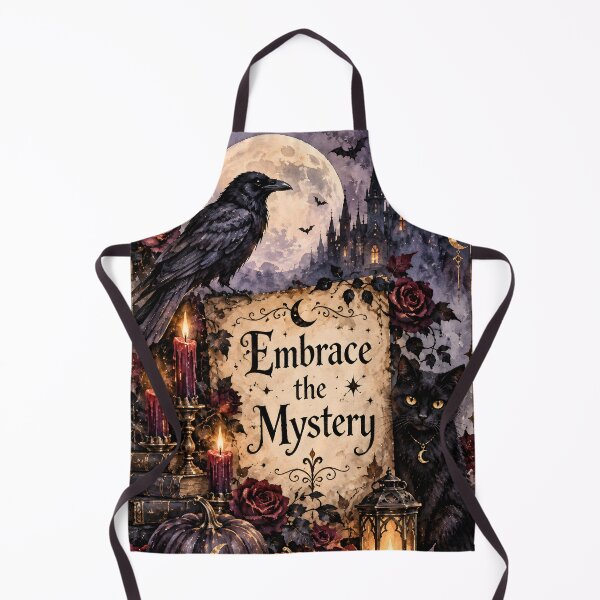 Item preview, Embrace the Mystery – Gothic Raven, Black Cat & Moon Halloween Art designed and sold by blankTeeShirt.