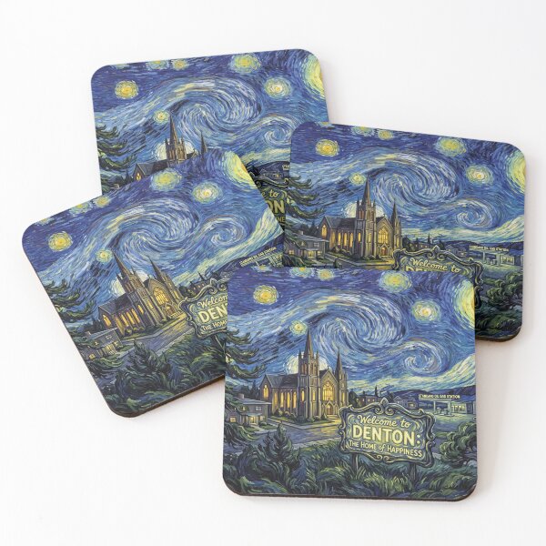 Item preview, Welcome To Denton Starry Night Cinematic Landscape designed and sold by Bad-Decisions-Designs.