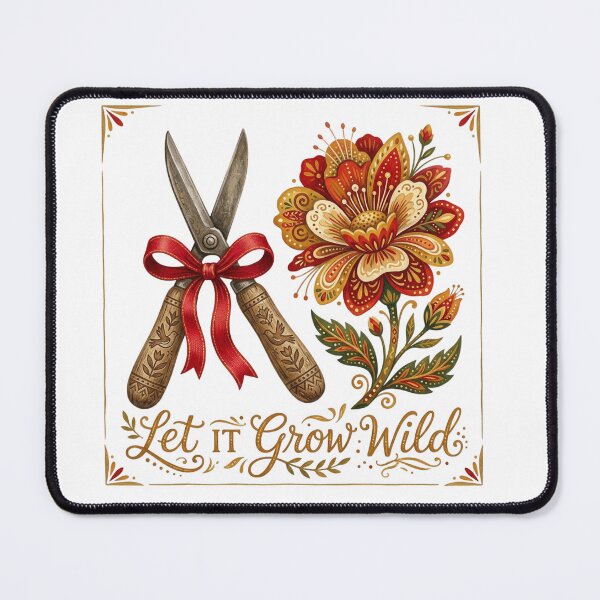 Item preview, Let It Grow Wild Vintage Gardening Folk Art designed and sold by Sanan Israyilli.