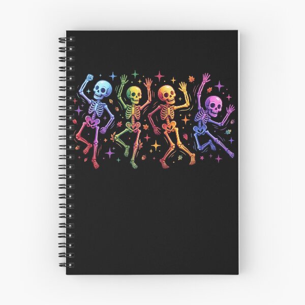 Item preview, Colorful Dancing Skeletons Halloween Party Retro Skeleton Dance designed and sold by ArcaneArtistry.