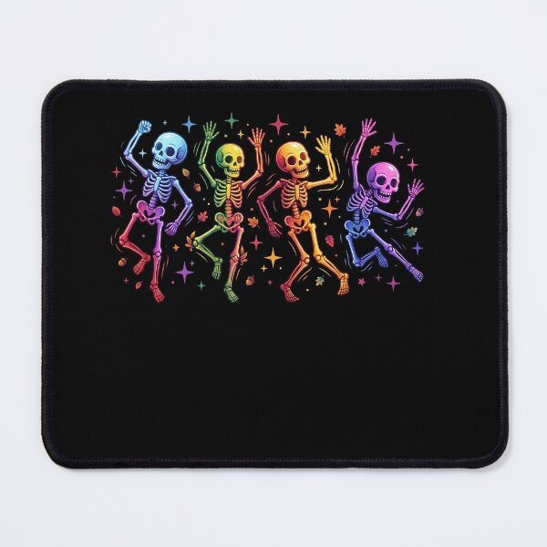 Item preview, Colorful Dancing Skeletons Halloween Party Retro Skeleton Dance designed and sold by ArcaneArtistry.